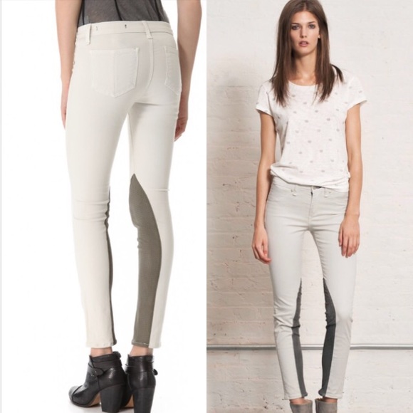 NWT: Rag & Bone Jodhpur Winter White & Grey Jeans - Picture 1 of 4